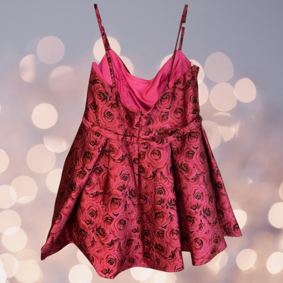 NWT Jovani Floral Printed Scoop Neck Cocktail Dress - Picture 5 of 10